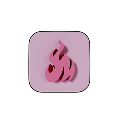 3D Pink Minimalist Cute Icon