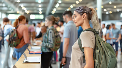 a  of veterans attending a job fair, interacting with potential employers and exploring new career opportunities, Education and Retraining, Memorial Day, Independence Day, 4th july