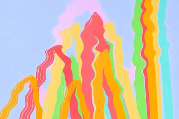 Abstract illustration of an LGBTQ Pride banner or header.