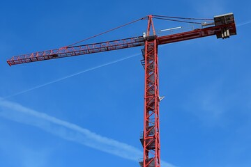 construction site with crane