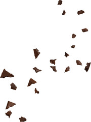 falling Broken chocolate bar