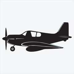 Drawing of a plane silhouette with skywriting.
