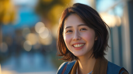 Obraz premium 笑顔の女性