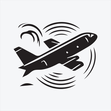 recommend clip art: Drawing of a plane silhouette with skywriting.
                    