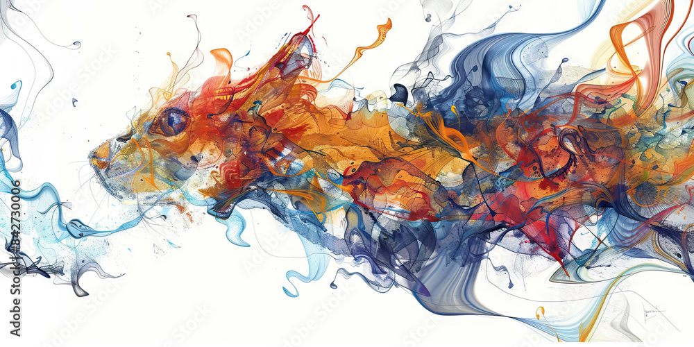 Poster the symphony of synapses: the animal in neural symphony and brain activity - picture an animal in a 