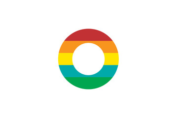 Obraz premium Colorful letter O logo design template 