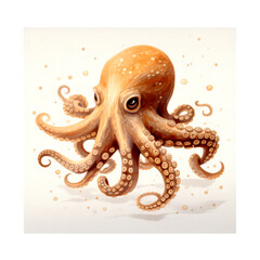 Obraz premium beautiful octopus isolated on white