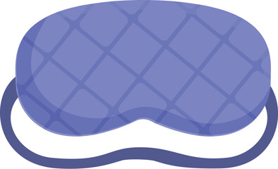 Blue padded sleep mask with a soft fabric covering and elastic strap, perfect for getting a good night's rest