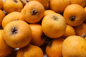 Bright medlar in a bowl