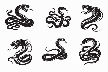 snake silhouette vector illustration.eps