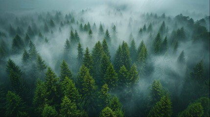 fog in the mountains