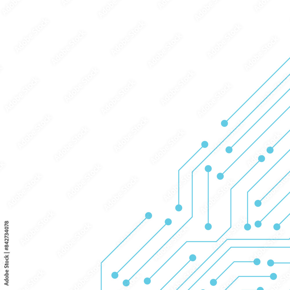 Poster networking technology circuit board abstract lines communication border frame