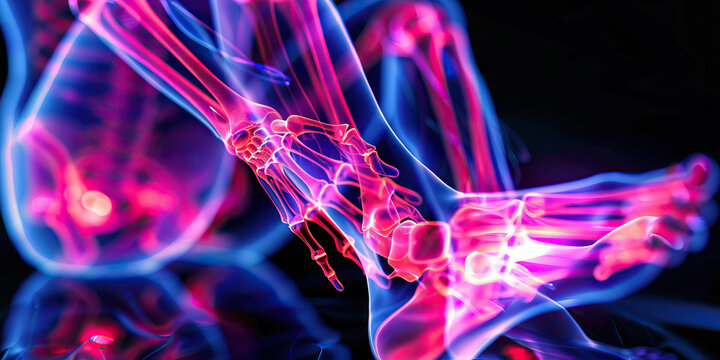 Gout: The Joint Swelling and Intense Pain - Visualize a person with highlighted joints showing uric acid crystals