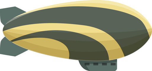 Big yellow and green zeppelin is flying in the sky © nsit0108