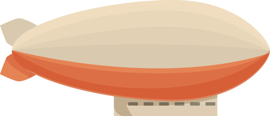 Large zeppelin airship floating with rudder and gondola © nsit0108