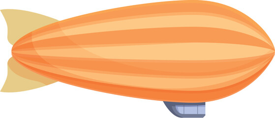 Orange and yellow zeppelin flying in the sky illustration © nsit0108
