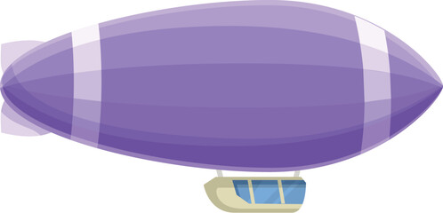 Big purple zeppelin dirigible flying in the sky for advertising © nsit0108