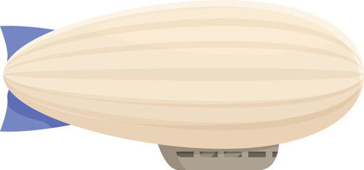 Large zeppelin airship is floating in the sky with blue tail fins © nsit0108