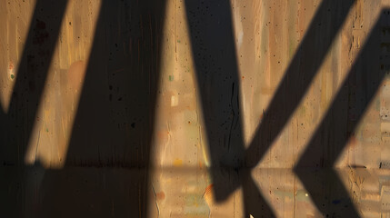 Wall texture with organic drop diagonal shadow and ray