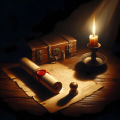 old book and candle