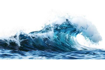 Ocean wave isolated on white background