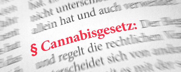 Wörterbuch mit dem Begriff Cannabisgesetz