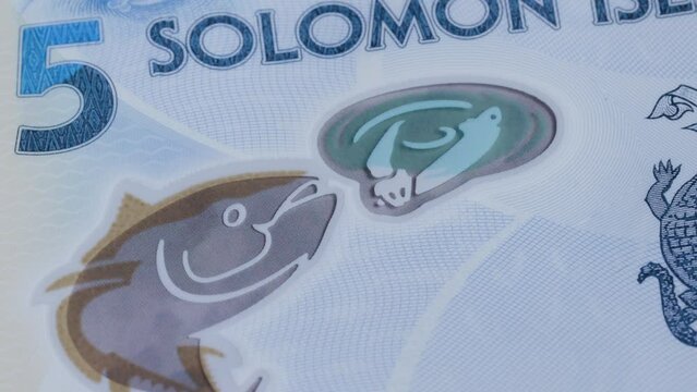 5 Solomon Islands dollars SBD national currency money legal tender bill bank 5