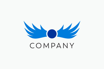 Wings logo logo design template 