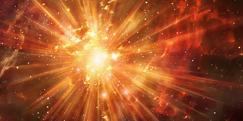 Obraz premium Stellar Achiever: Abstract depiction of a starburst radiating energy and impact, symbolizing exceptional achievements.