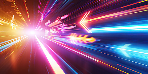 Inspiring Momentum: Abstract motion lines and arrows indicating forward momentum and inspiration.