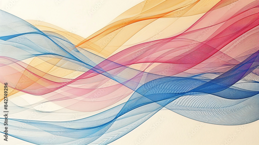 Poster Abstract colorful gradient waves pattern. Perfect for modern backgrounds, artistic projects, and dynamic design applications