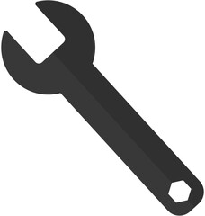 Wrench flat icon vector isolated on white background.