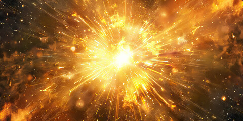 Fototapeta premium Stellar Contributor: Abstract depiction of a starburst radiating energy and impact, symbolizing outstanding contributions