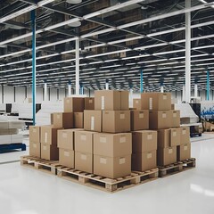 Set of wooden pallet for warehouse - 1