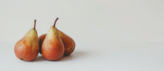 Pears on a white isolated backdrop
