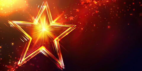 Star Performer: Abstract illustration of a star-shaped figure shining brightly to represent exceptional performance