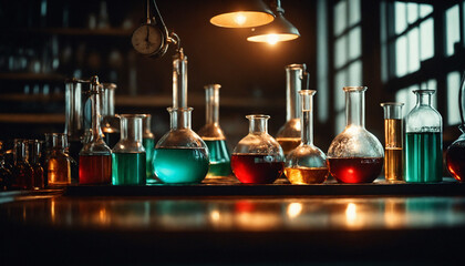 Experiments in the laboratory of liquids in test tubes