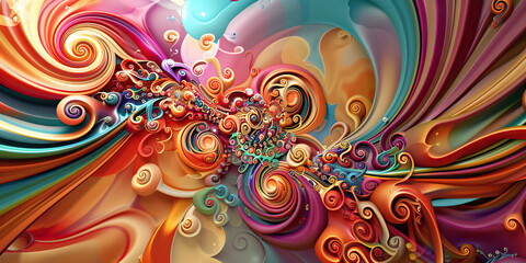 Discount Chaos: Abstract swirls and patterns of discounts in a chaotic yet organized composition.