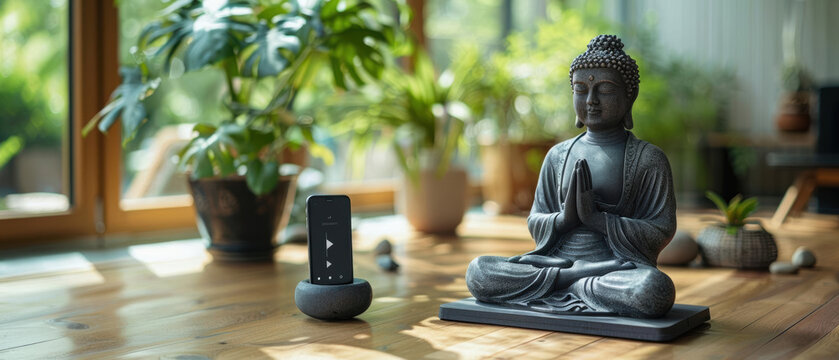 Discover guided meditation apps that use soothing soundscapes to create a tranquil atmosphere