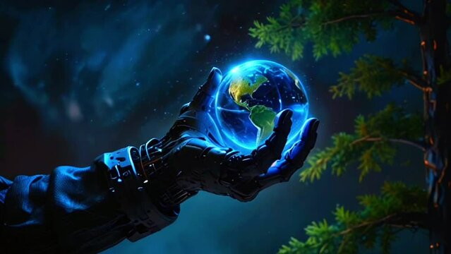Alien Grasping the Earth
