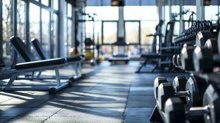 Fototapeta premium A well-rounded gym routine includes strength training, cardio, and flexibility exercises for overall fitness.