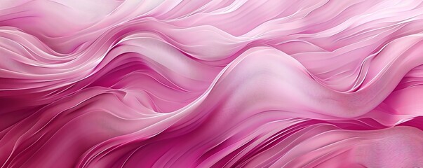 Obraz premium Abstract pink and white fluid waves, flowing fabric texture. Modern art concept
