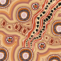 Background featuring Aboriginal dot design
