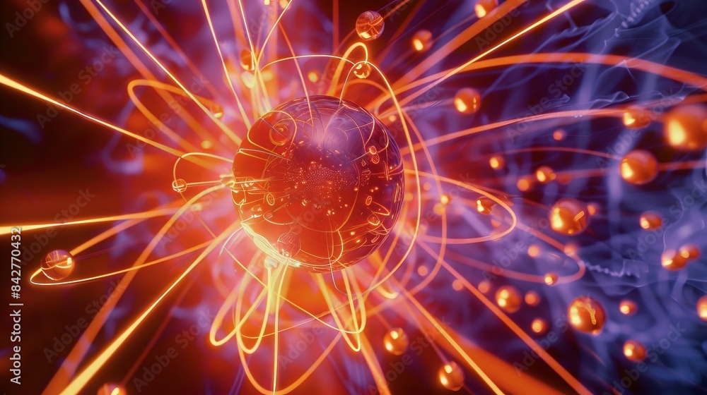 Poster create an image of electron shielding and its effect on atomic size and ionization energy, demonstra