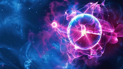 Obraz premium Create an image of electron shielding and its effect on atomic size and ionization energy, demonstrating how inner electrons affect outer electrons.