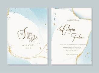 Watercolor Wedding Invitation Template 