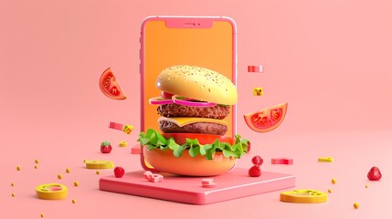 A food delivery app interface displayed on a smartphone screen