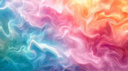Fototapeta premium Dreamy abstract background with soft pastel color wave swirls blending seamlessly