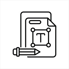 Typography vector icon