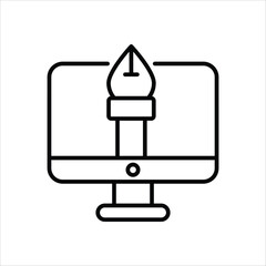 Digital Art vector icon